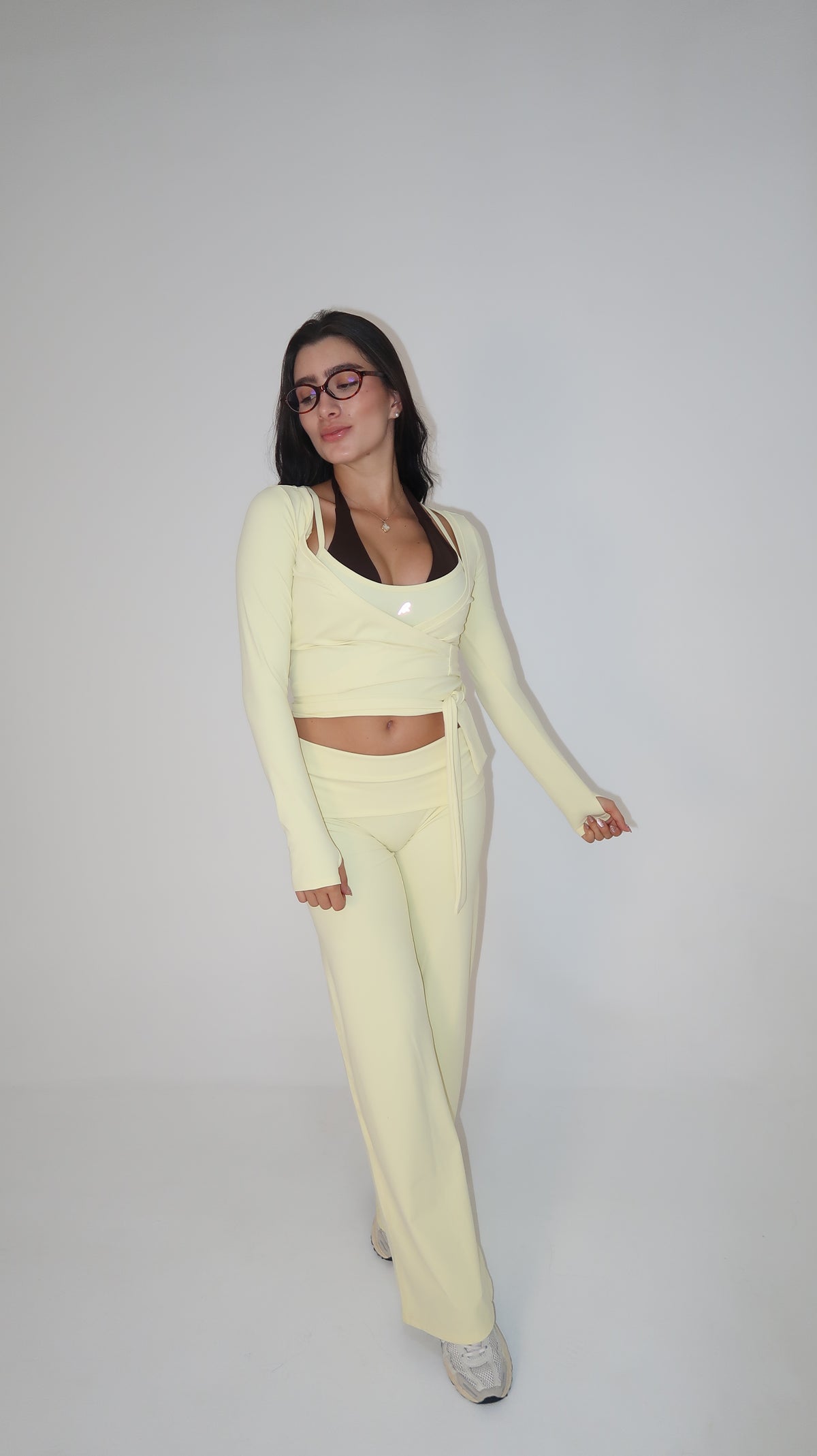 LEMON CREAM TOP MANGA LARGA